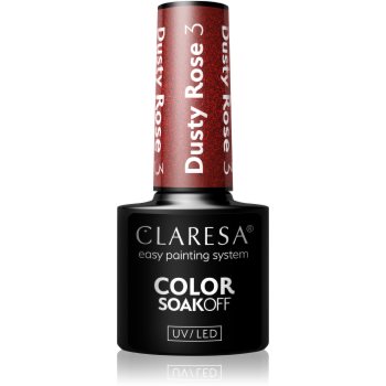 Claresa SoakOff UV/LED Color Dusty Rose lac de unghii sub forma de gel - imagine 2
